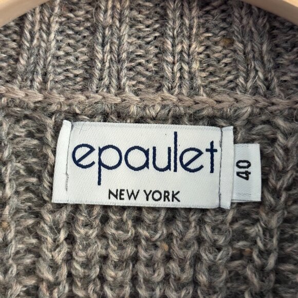 Epaulet x Northern Watters Knitwear Hand Knit Fisherman’s Sweater in Bicolor Oat - Picture 4 of 4